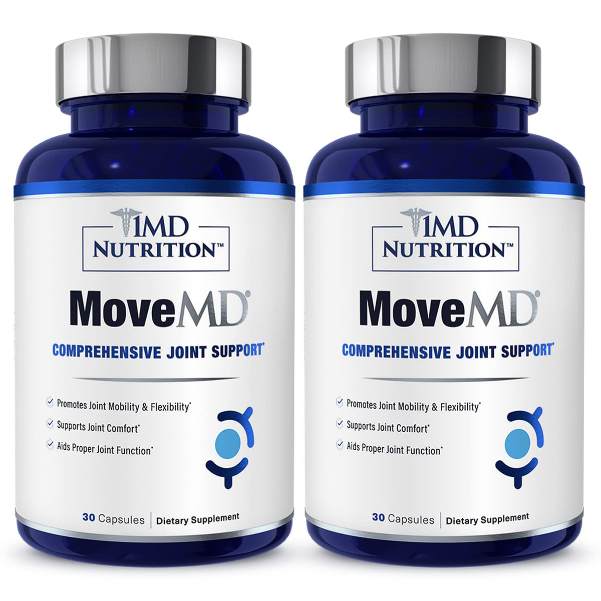 MoveMD 1MD Nutrition cápsulas 2-pack frente: apoyo a la movilidad