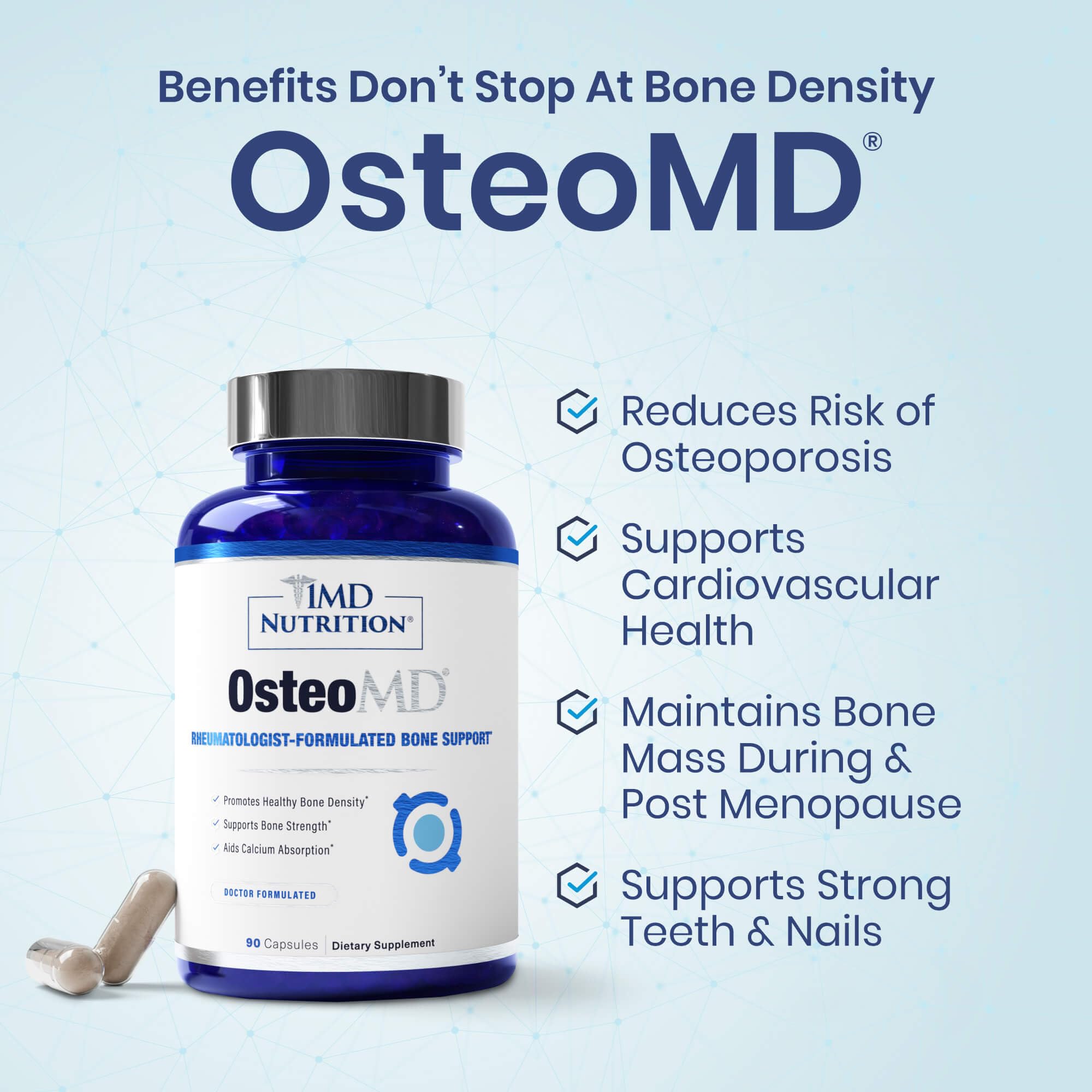 Uso en casa de OsteoMD para hábitos saludables.