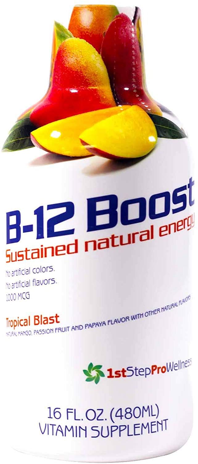 1st Step B-12 Tropical Blast: botella de 16 oz para energía sostenida.