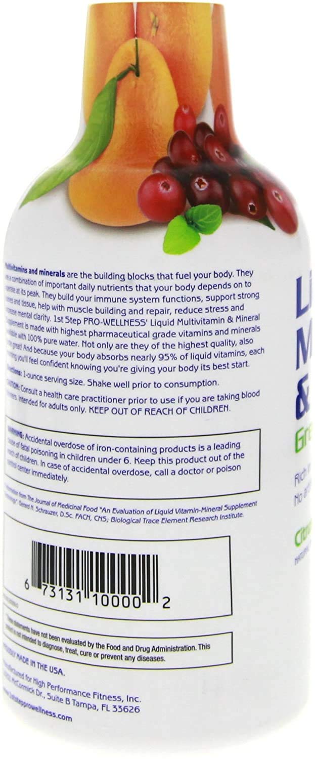 Etiqueta Citrus Burst de 1st Step Energy, sabor cítrico agradable.