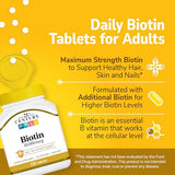 Biotina 21st Century 10,000 mcg etiqueta frontal con datos clave.