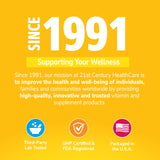 Biotina 21st Century 10,000 mcg uso con agua sencillo.
