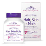 21st Century: cápsulas para cabello, piel y uñas, apoyo al brillo