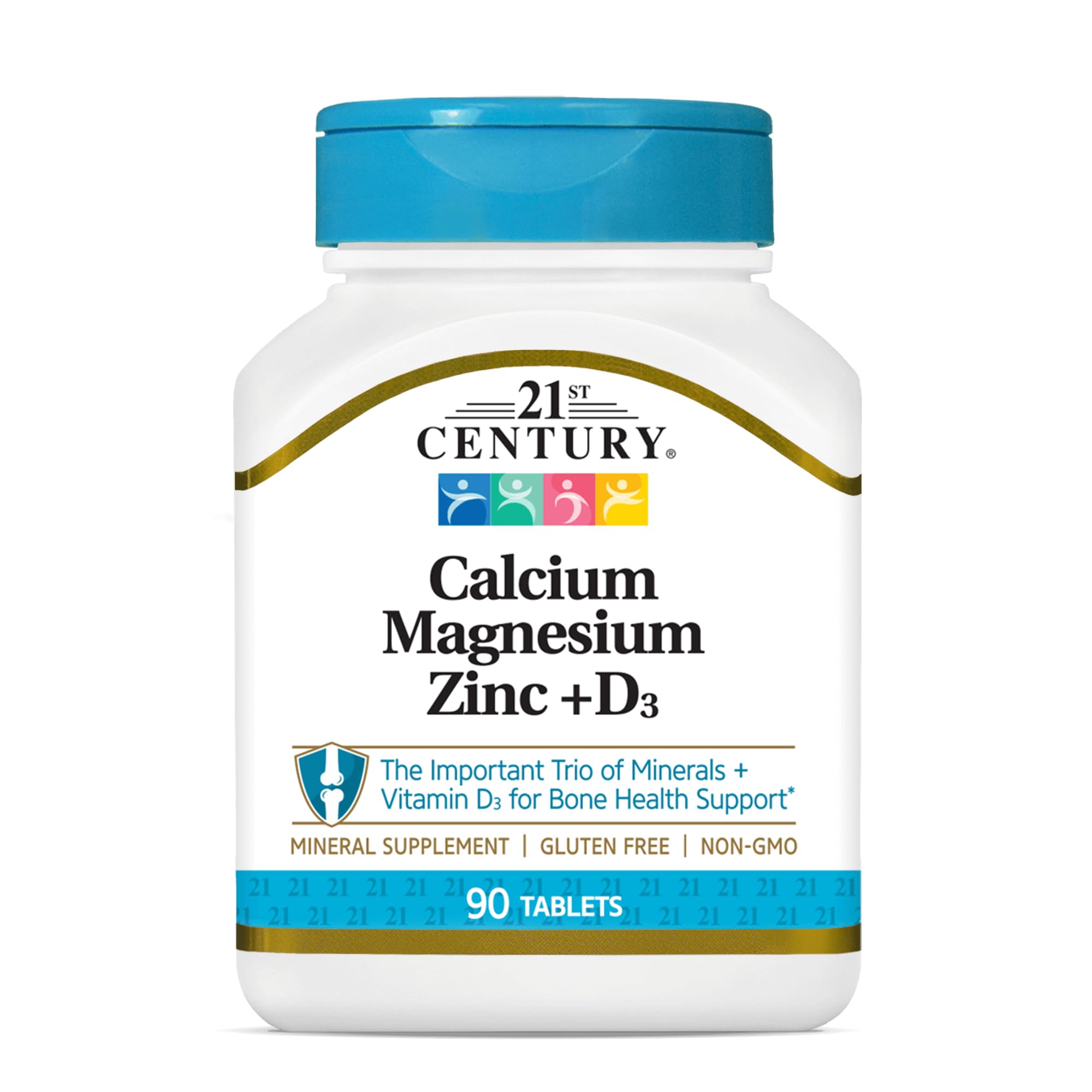 21st Century Cal Mag Zinc D: comprimidos en frasco para almacenamiento.