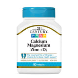 21st Century Cal Mag Zinc D: comprimidos en frasco para almacenamiento.