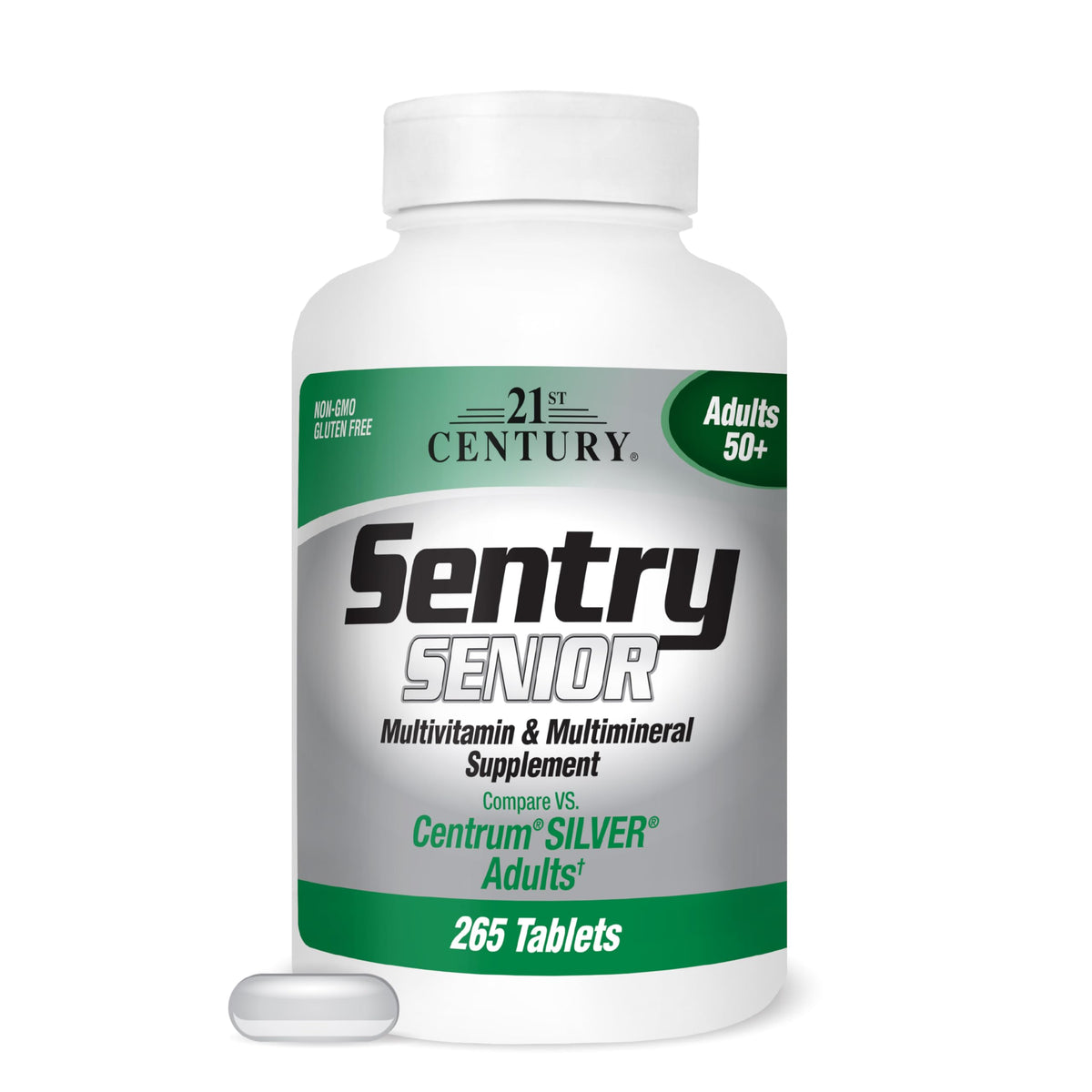21st Century Sentry Senior Tablets en botella: soporte diario para energía y bienestar
