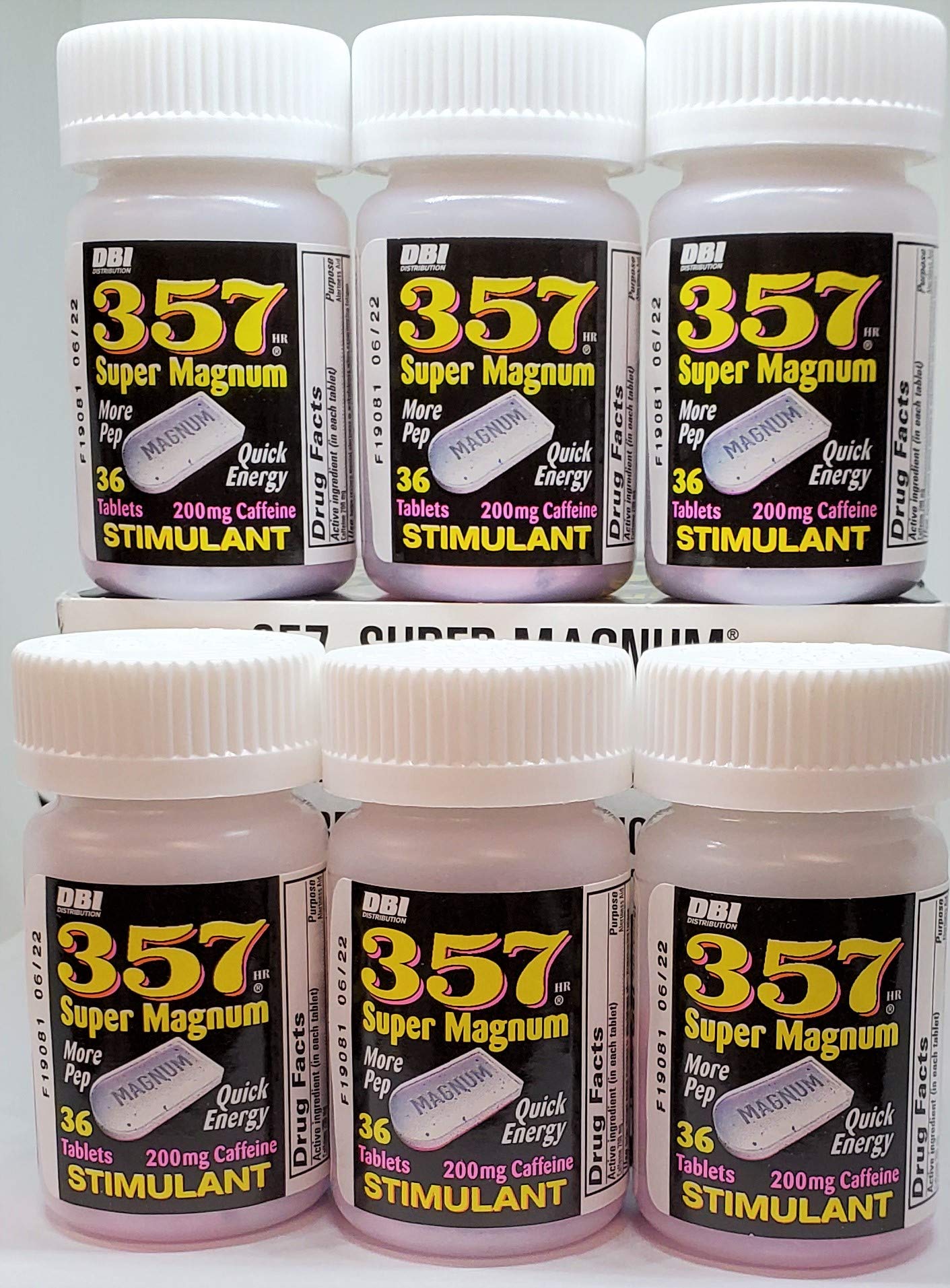 357 HR MAGNUM, vista frontal de la botella, apoyo para concentración diaria