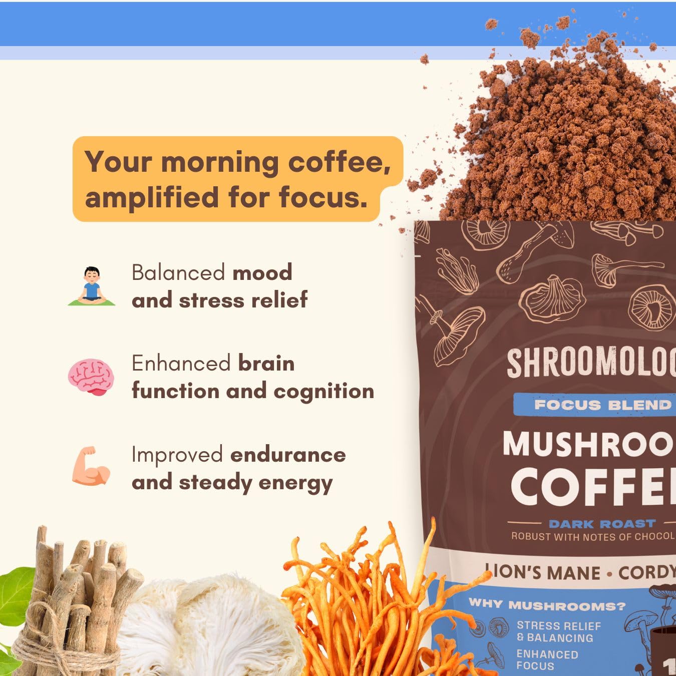 Tueste oscuro 360 Nutrition con aroma profundo y chocolate suave.