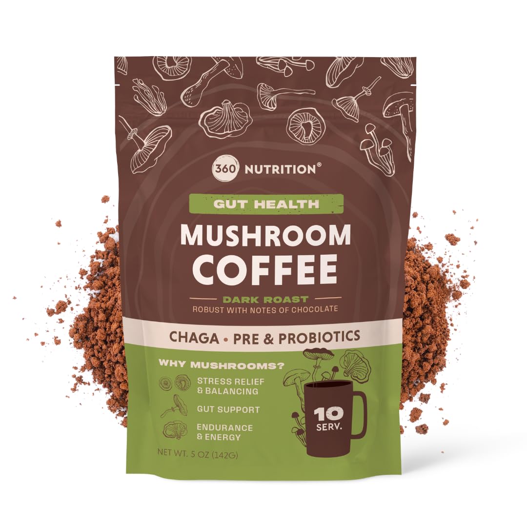 360 Nutrition cafe instantaneo con hongo chaga para enfoque matutino