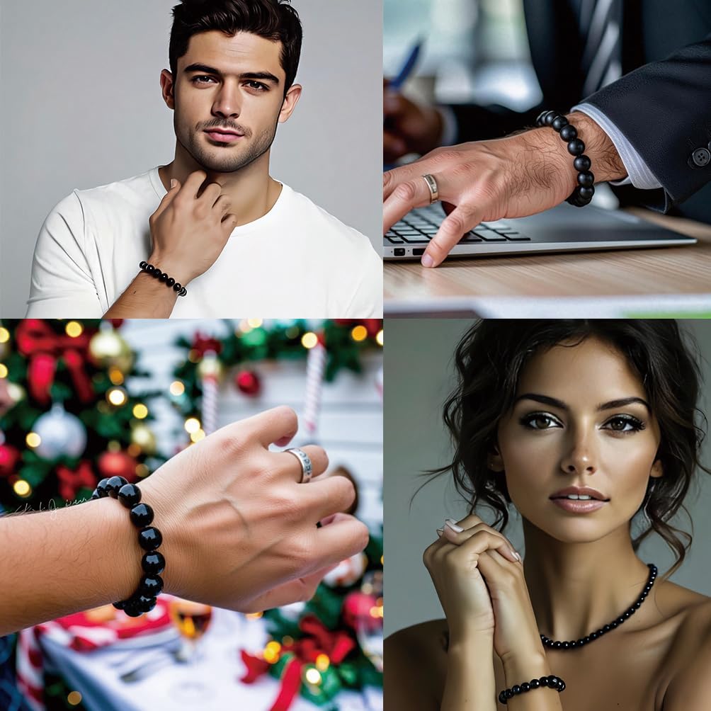 38 Brazalete hematita, accesorio unisex para uso diario.