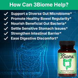 3Biome Probiotico: botella trasera muestra ingredientes y calidad