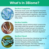 3Biome Probiotico: cápsulas en plato muestran textura suave para uso diario