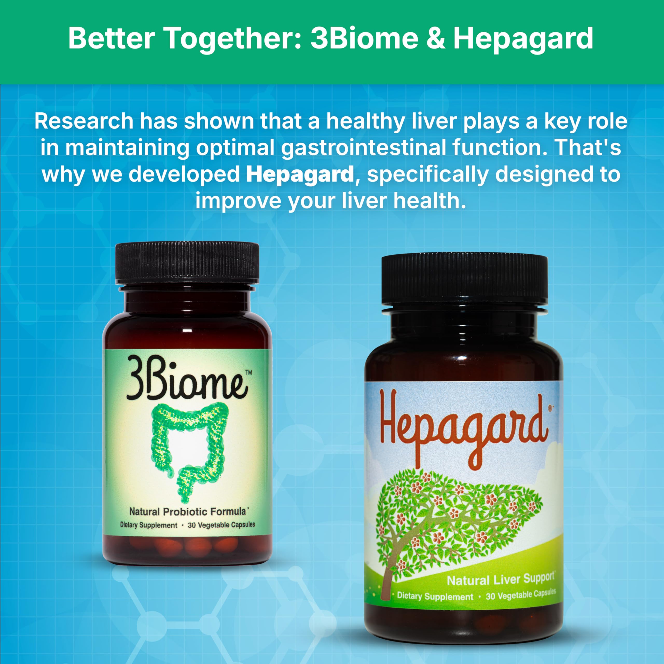 3Biome Probiotico: logo visible y marca confiable en el envase