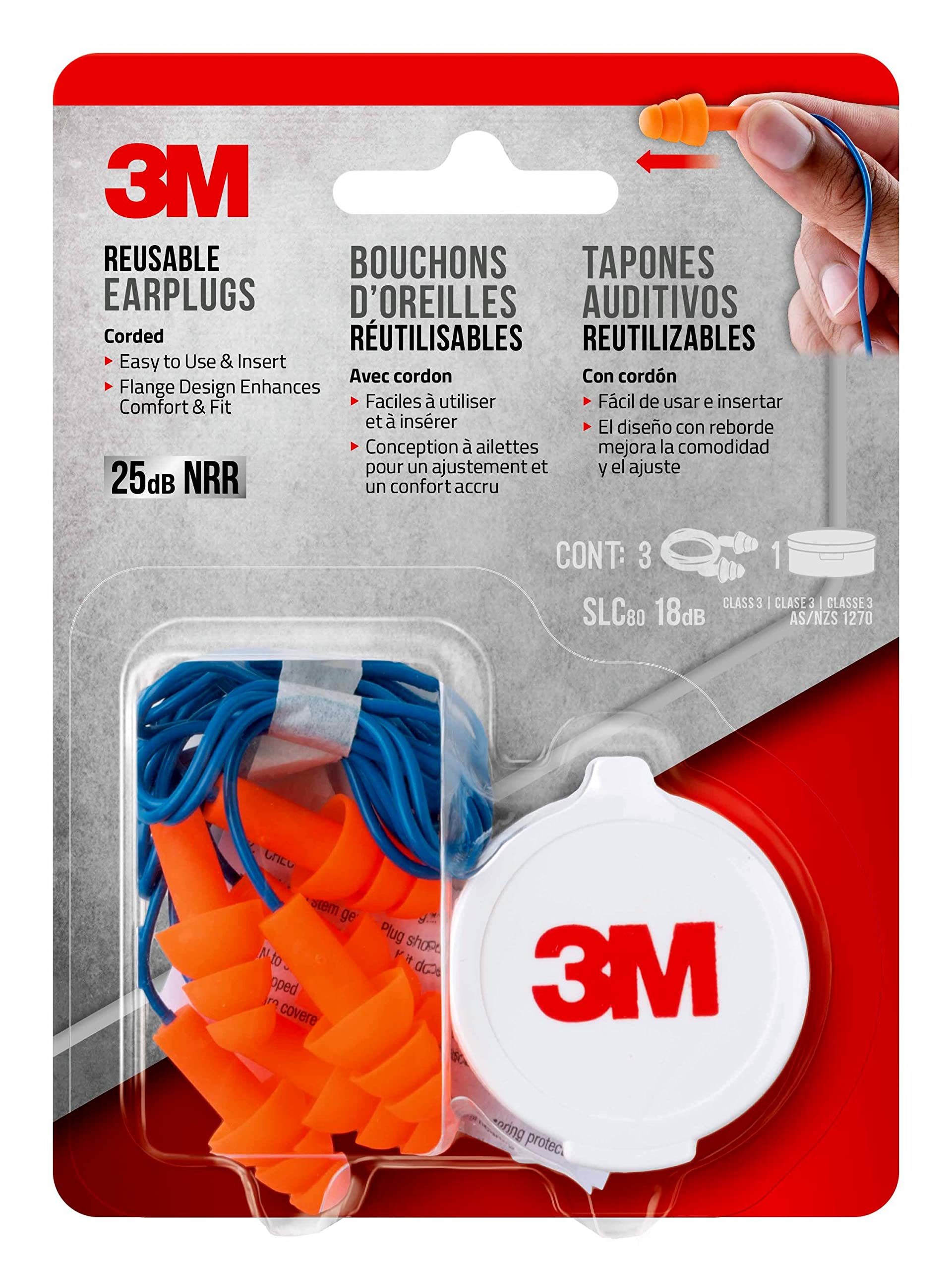 Estuche de almacenamiento incluido para proteger y transportar los tapones