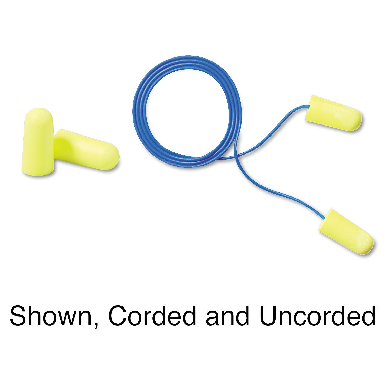 Cono cónico de 3M Earsoft Yellow Neons para inserción rápida y ajuste cómodo.