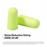 NRR 33 dB en tapones Earsoft, protección auditiva confiable.