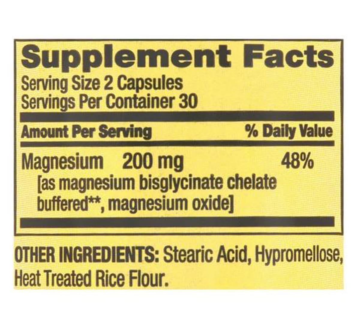 4 TOP CARE Magnesio 200 mg: cápsula para dosis diaria.