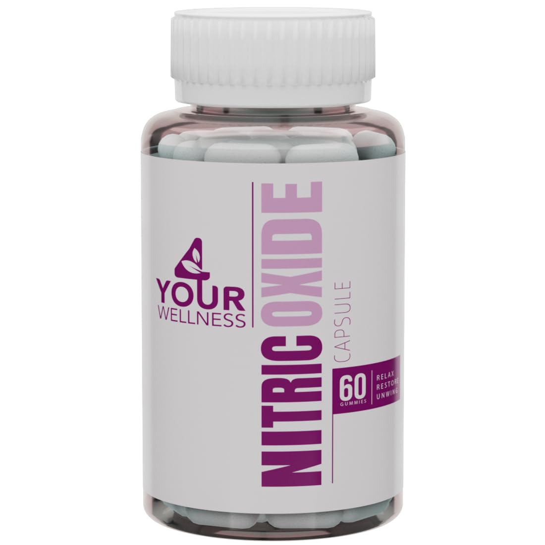 Frasco de cápsulas de 4 Your Wellness para apoyar la circulación diaria.