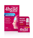 4Head Quickstrip: empaque de 4 tiras para dolor de cabeza