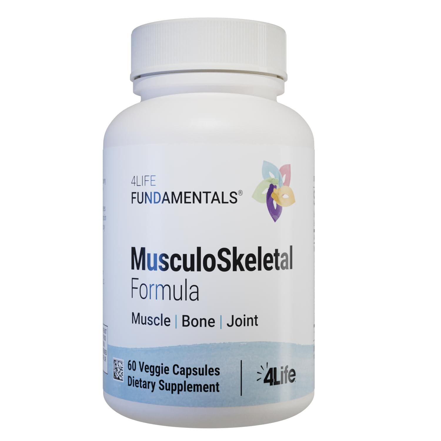4Life Fórmula Musculoesquelética: botella de cápsulas para apoyo diario de articulaciones