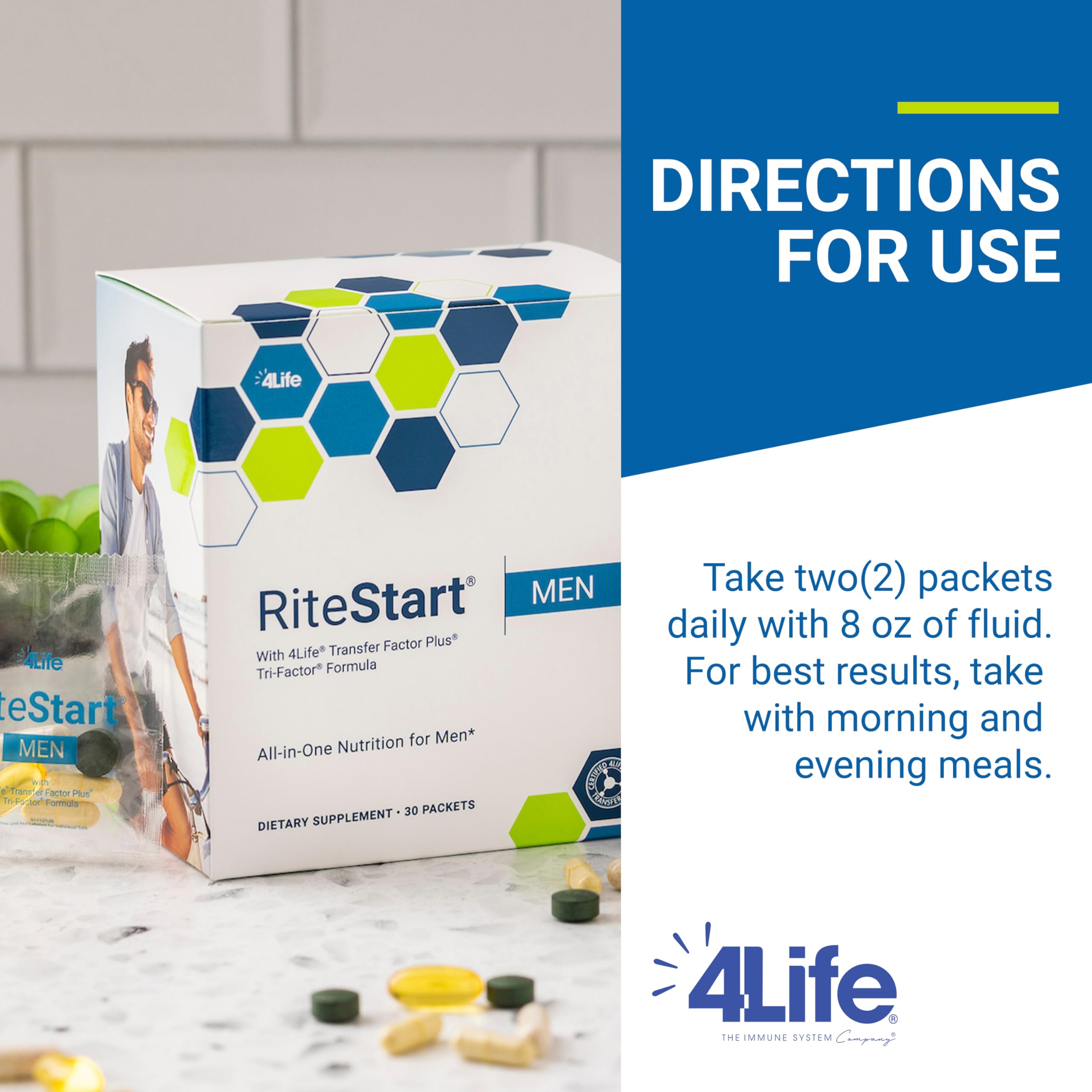 RiteStart Men: dosis diaria para apoyo general del bienestar