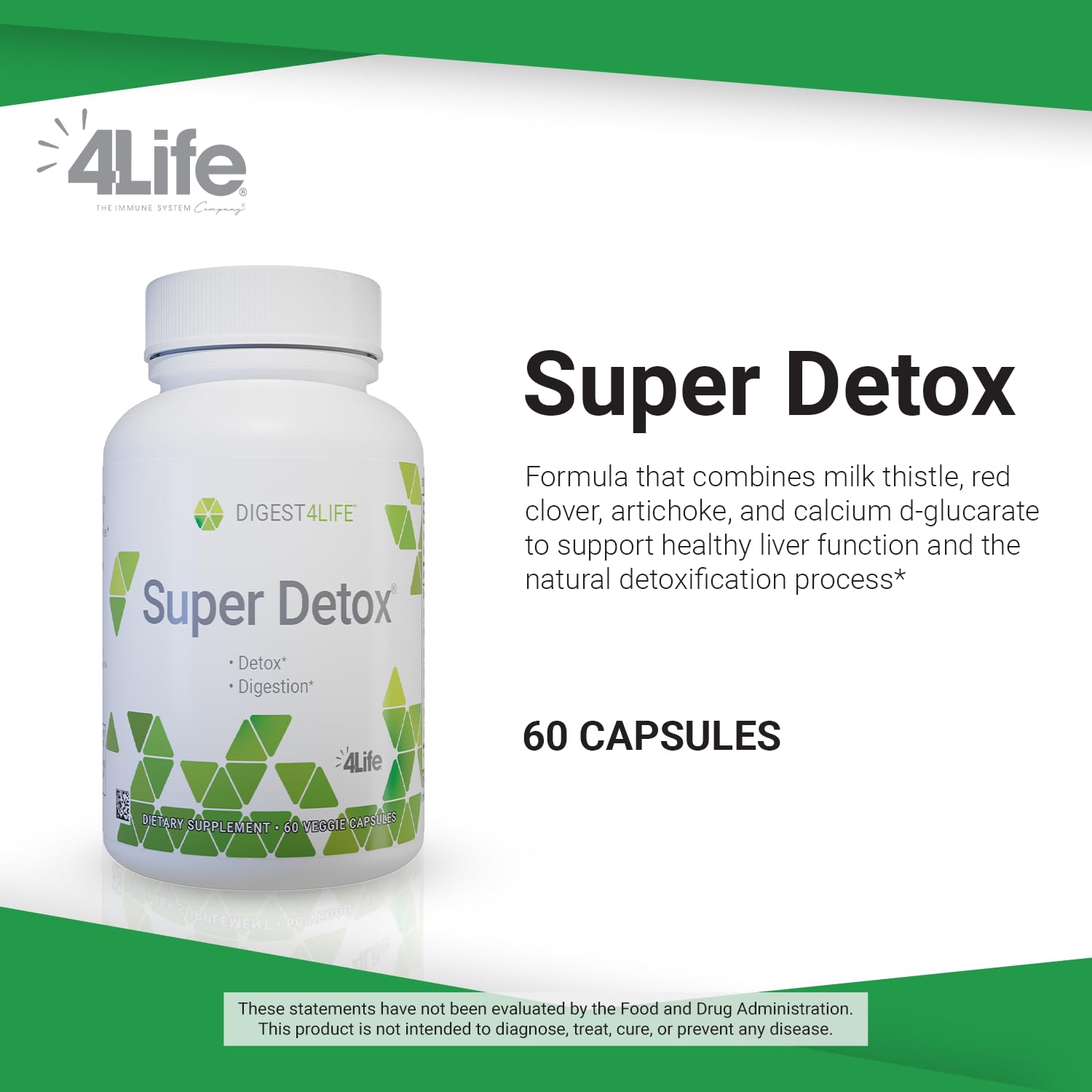 4Life Super Detox alcachofa-hoja, apoyo natural al hígado