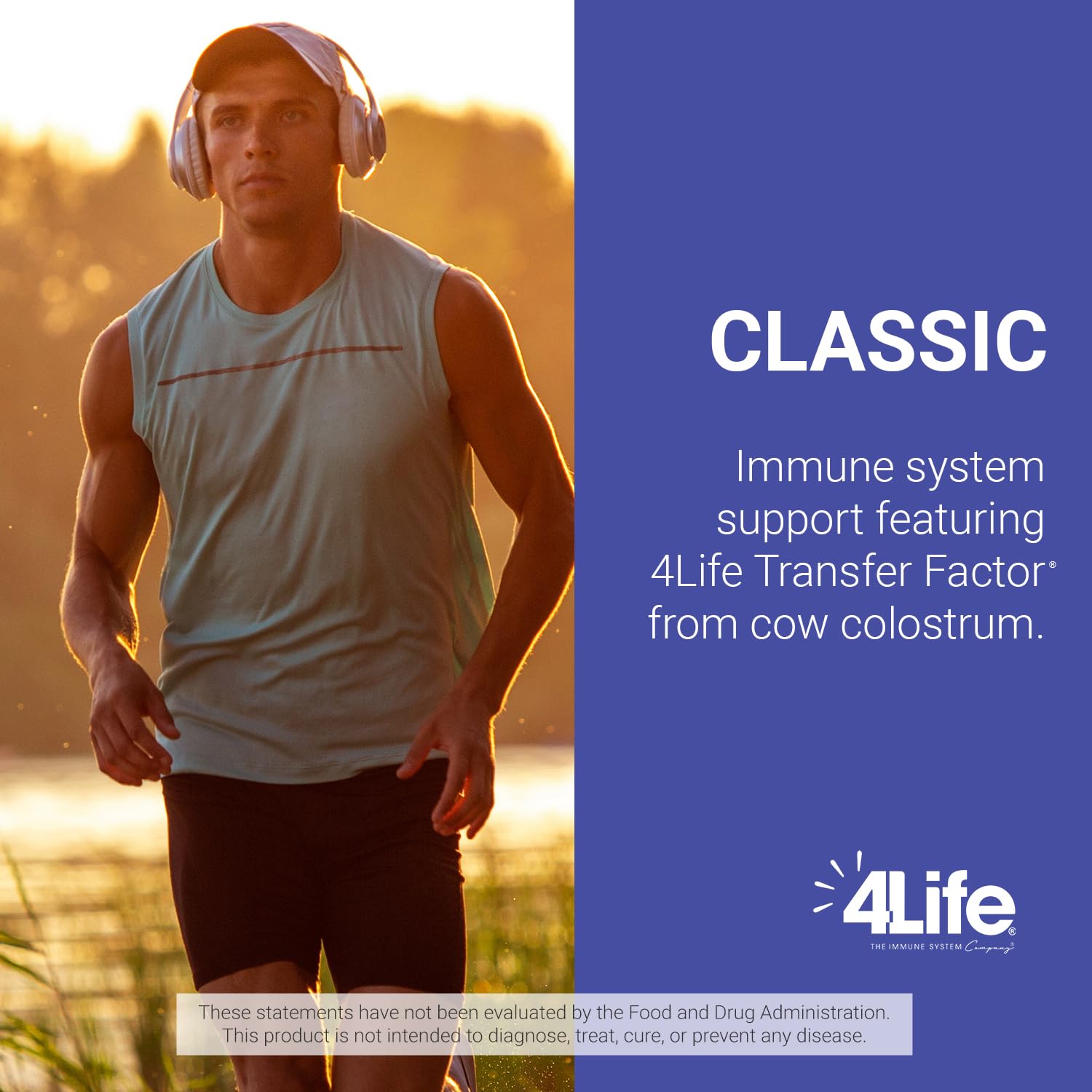 Colostro bovino en 4Life Transfer Factor Classic para educación de células inmunes.