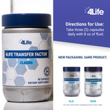 Dosis diaria con 4Life Transfer Factor Classic para incorporar a la rutina.