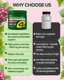 Vitamina E en cápsulas 4Well Resveratrol para protección celular.