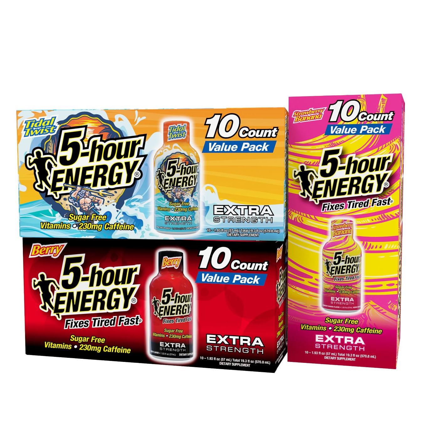 Botella 5-hour-energy sabor frambuesa extra fuerte para energía rápida sin azúcar