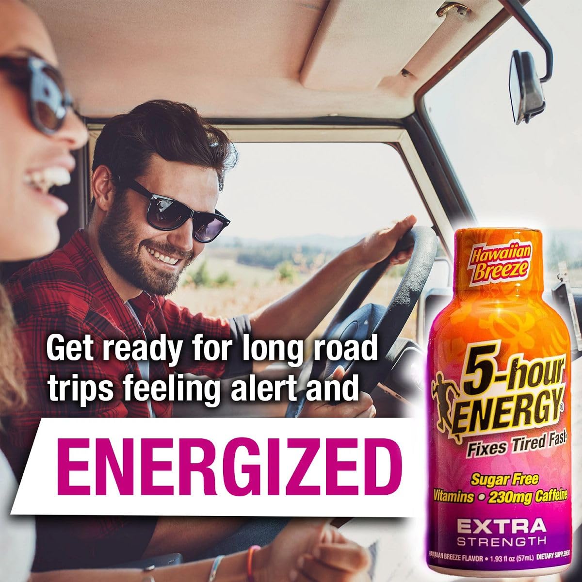 5-hour ENERGY Extra Strength Hawaiian Breeze, botella abierta, consumo práctico