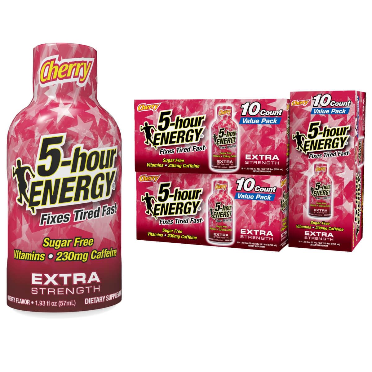 5-hour ENERGY Shot Cereza: botella lista para energía rápida durante el día
