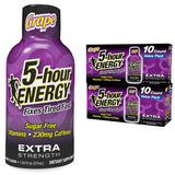 Shot de 5-hour ENERGY sabor uva, energía rápida para empezar el día.