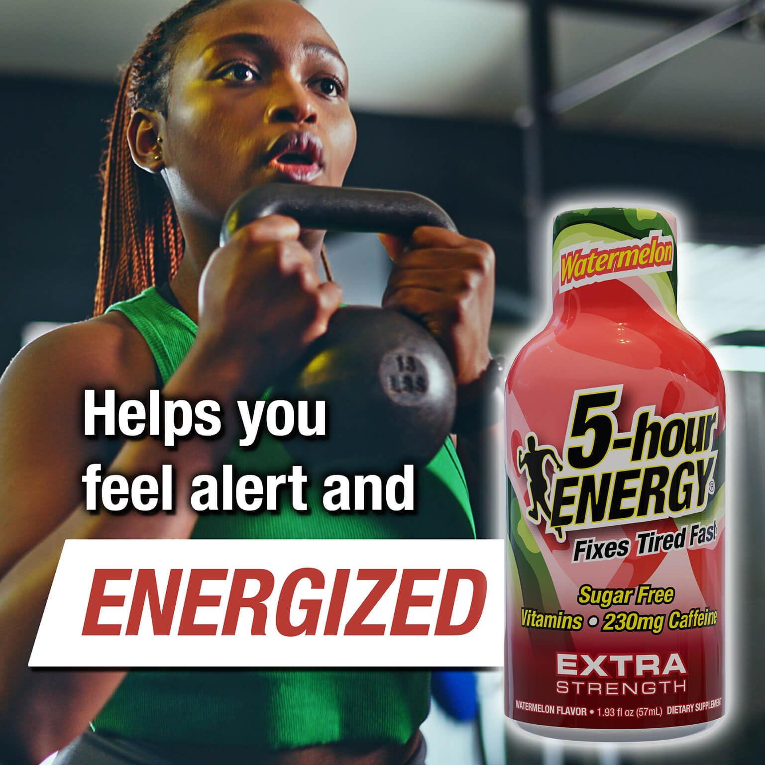 5-hour ENERGY Shot envase portátil: toma rápida en movilidad.