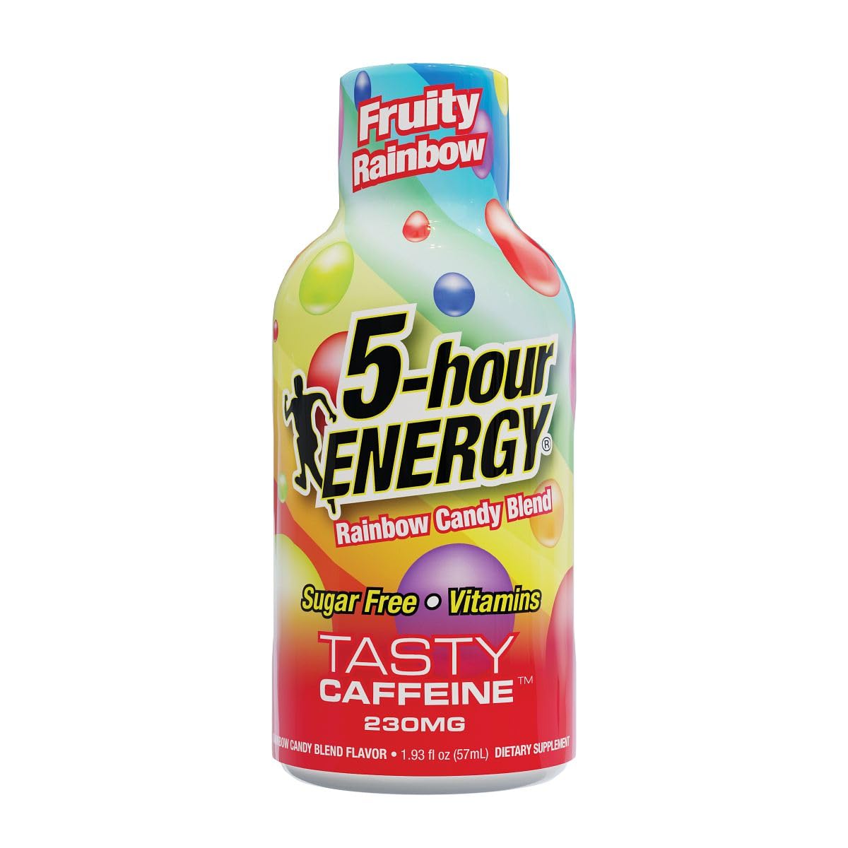5-hour ENERGY Shot Fuerza Extra sabor arcoíris, botella lista para beber.