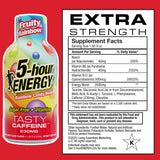 5-hour ENERGY Shot Fuerza Extra, vertido en vaso para degustación.