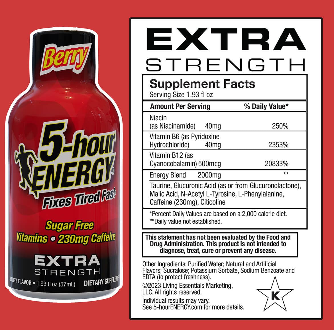 Dosis 5-hour ENERGY sin azúcar para energía sin calorías