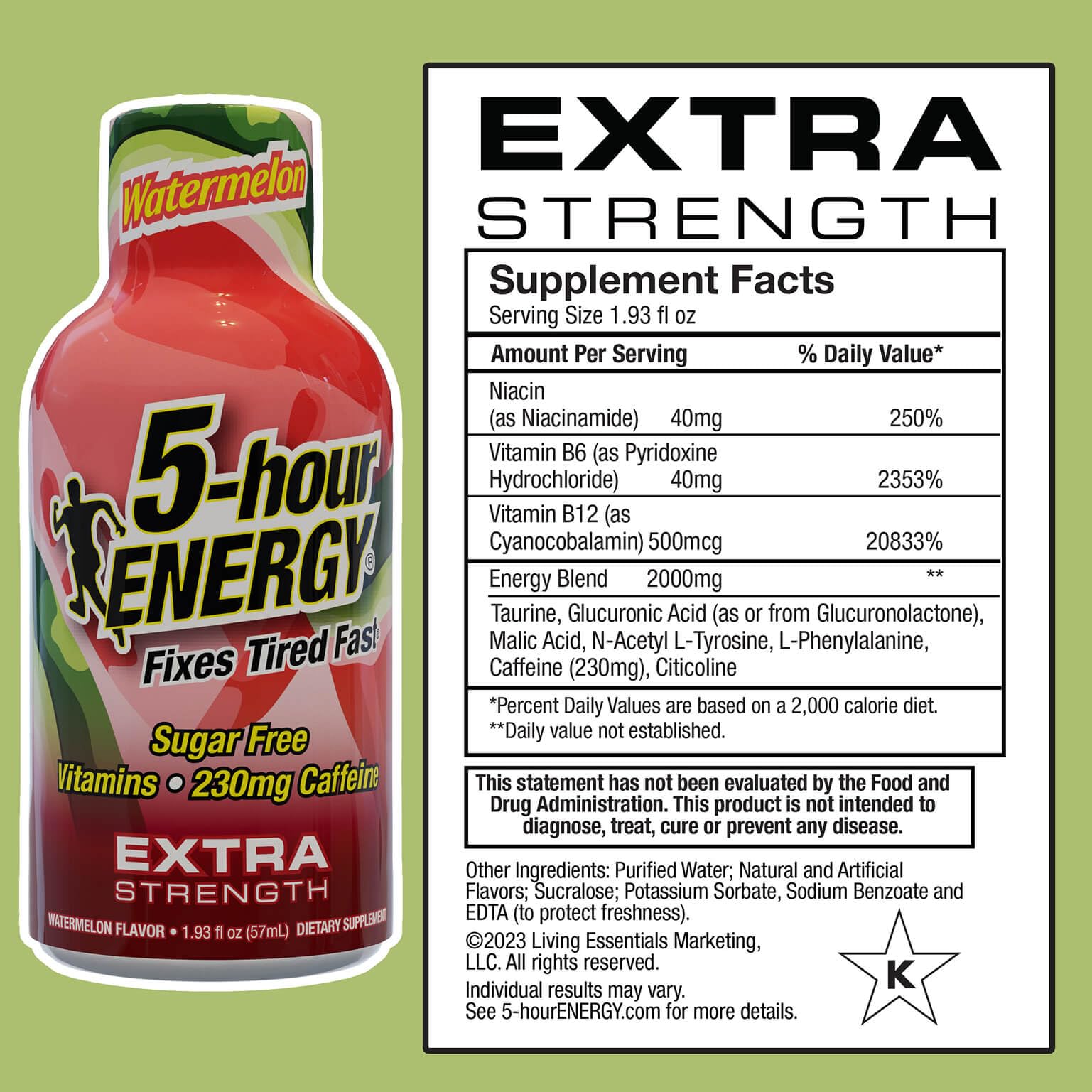 5-hour ENERGY Shot sin calorías: energía limpia para cualquier momento.