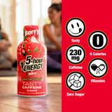5-hour ENERGY Shots Extra Strength Berry bottle cap close-up, secure seal visible.