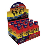 5-Hour Energy sin azúcar en acción, sabor uva, ideal para mantener foco durante el día.