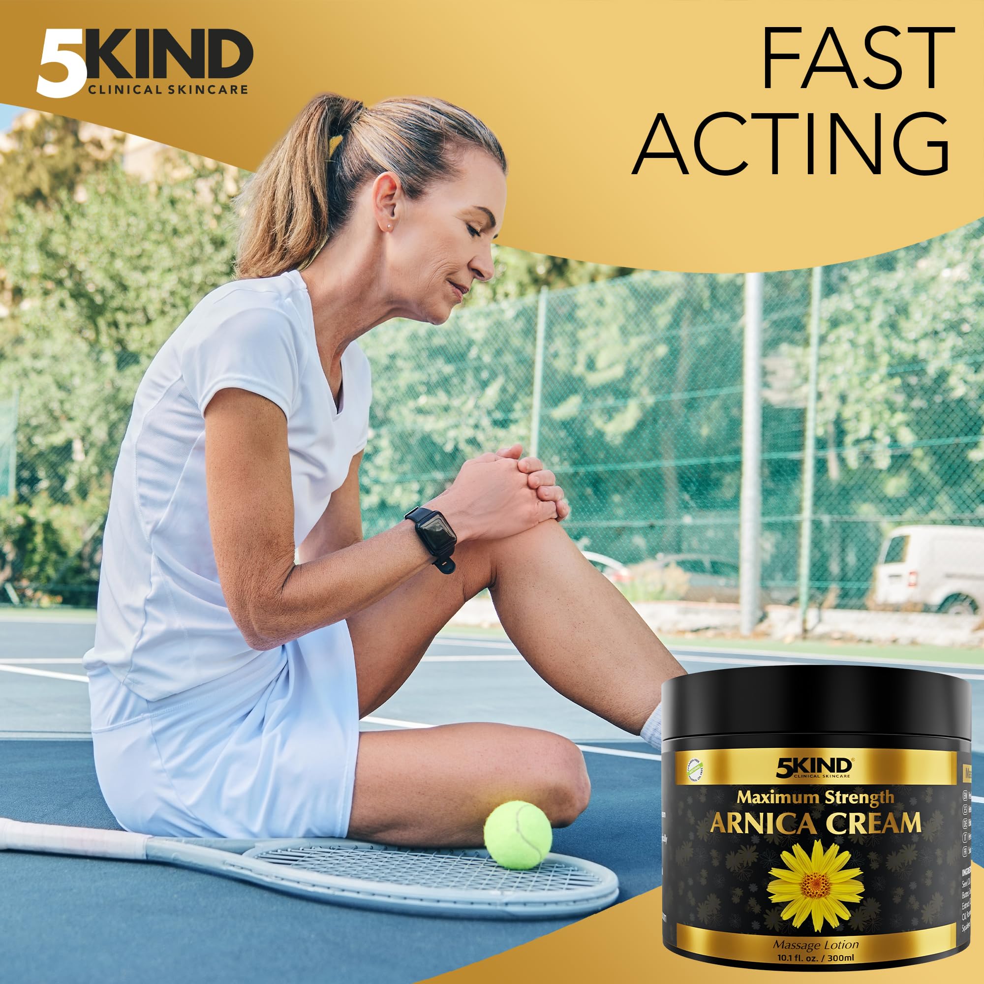 5kind crema árnica textura absorbente para masaje suave