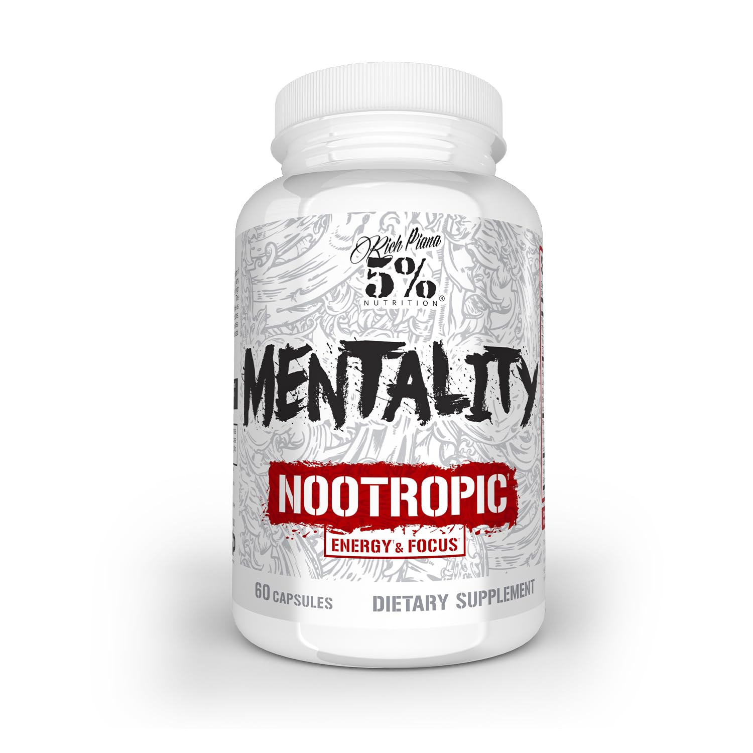 5% Nutrition Rich Piana Mentality cápsulas para concentración diaria