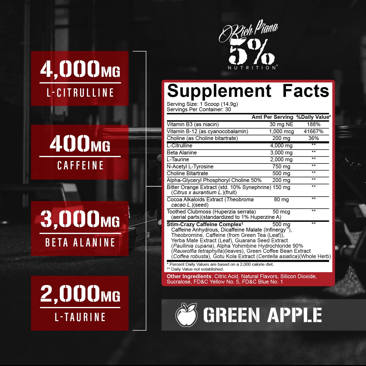 5% Nutrition Rich Piana 5150: dosis medida para consistencia de ingesta