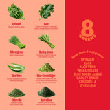 8Greens vitaminas B5, B6 y C y zinc para vitalidad diaria