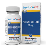 Superior Source pregnenolona 50 mg, tabletas de disolución instantánea para absorción rápida