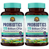 Vitalitown Probióticos: botella frontal con 120 mil millones UFCs para apoyo digestivo.