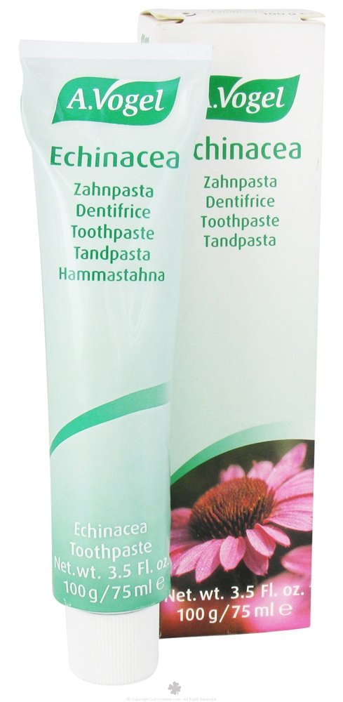 Pasta dental Echinacea de A.Vogel, empaque doble, apoyo a una rutina bucal diaria