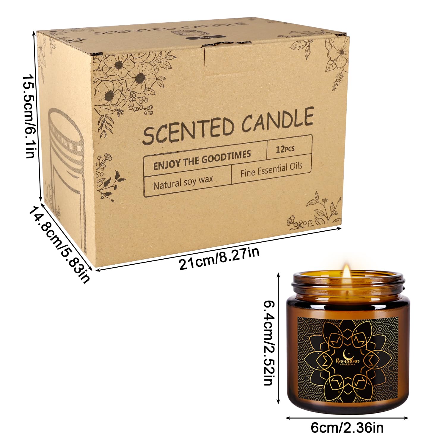 Aamdkcyu velas con motivos islamicos, regalo ideal para festividad islamica