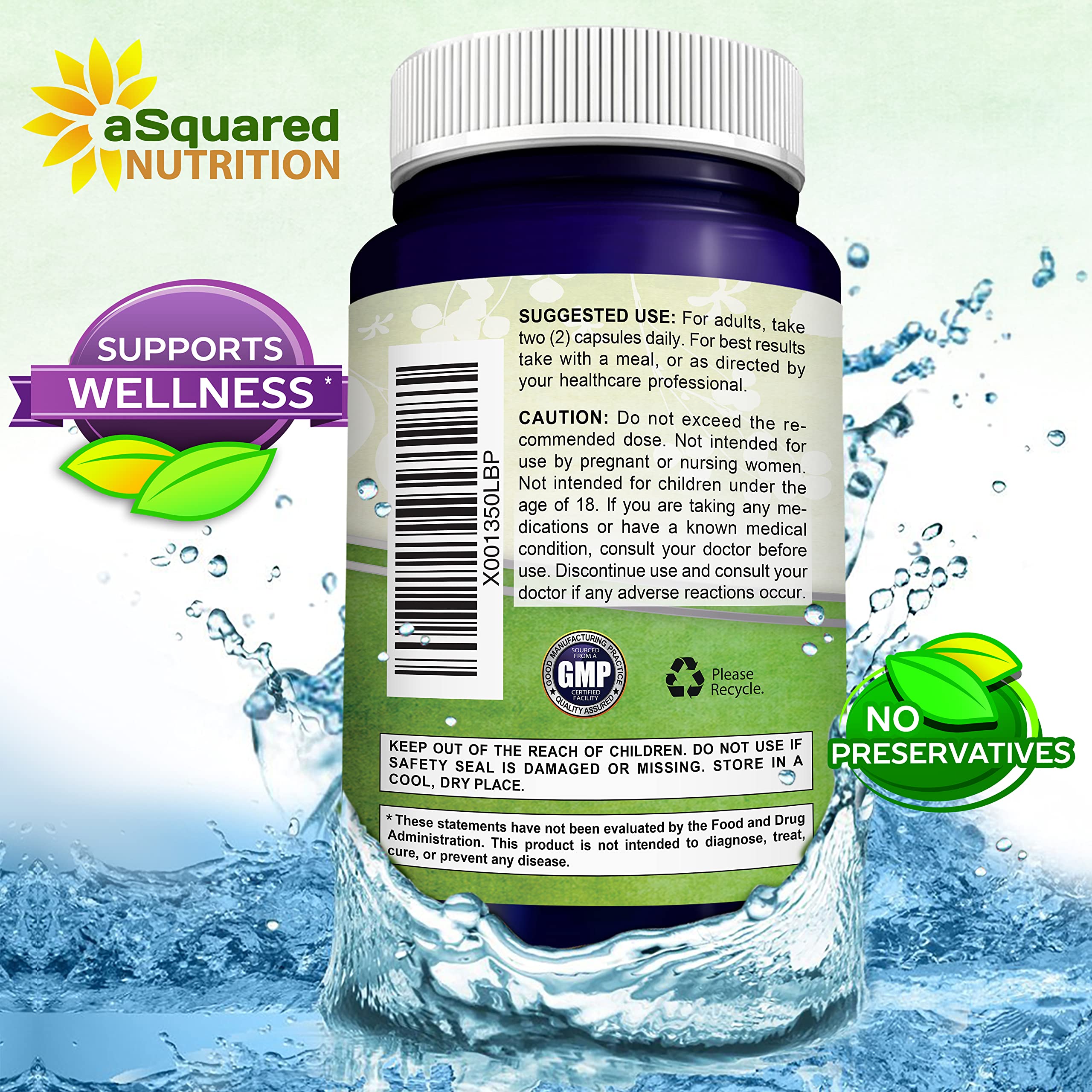 aSquared Nutrition Resveratrol opción vegana sin rellenos.