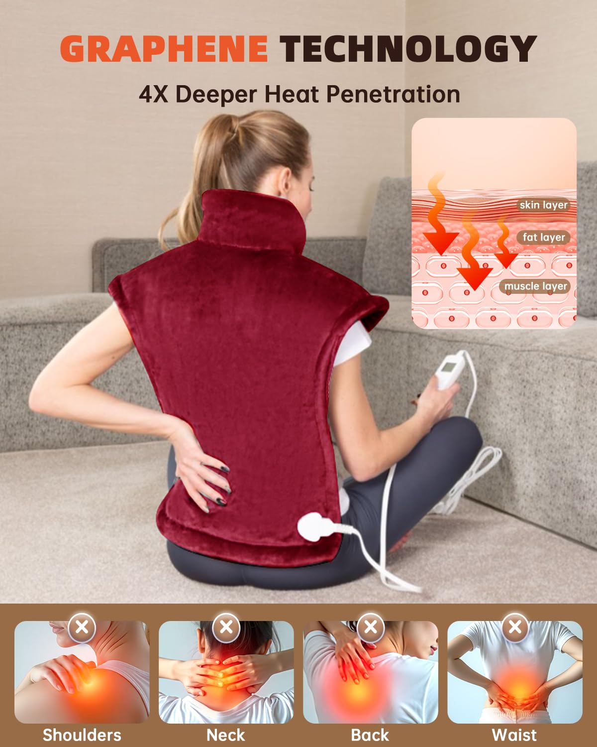 AASSOO controles-6-calor-y-3-timers para ajuste personalizado.